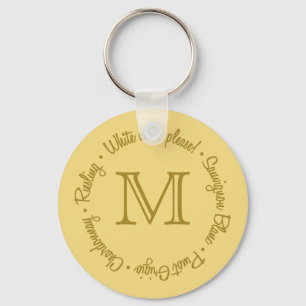 Llavero Cadenas de claves de monograma del personalizado W