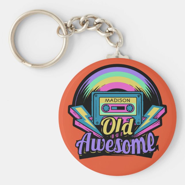 Llavero Cadenas de claves de nombres personalizadas antigu (Frente)