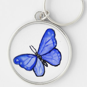 Llavero Cadenas de claves propulsadas por mariposa azul