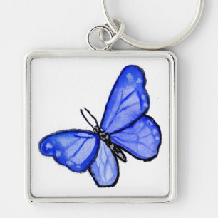 Llavero Cadenas de claves propulsadas por mariposa azul