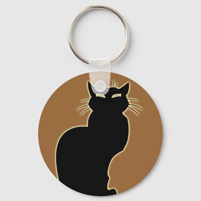 Llavero Cadenas de gatos de gatos negros Regalos de gatos  (Anverso)