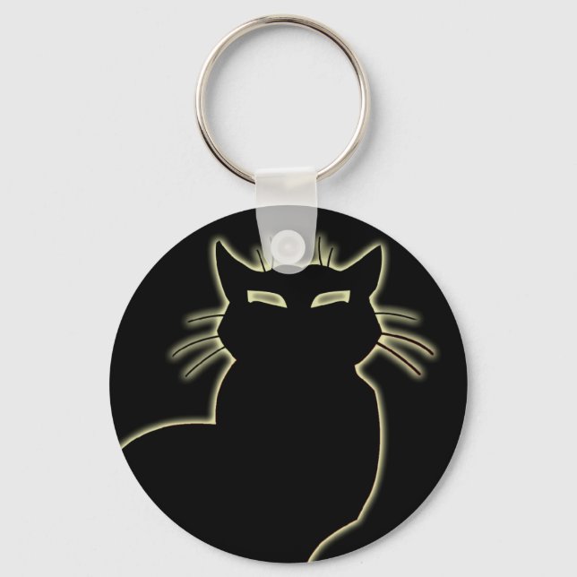 Llavero Cadenas de gatos de gatos negros Regalos de gatos  (Anverso)