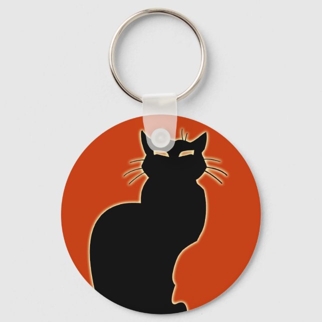 Llavero Cadenas de gatos de gatos negros Regalos de gatos  (Anverso)