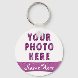 Llavero Cadenas de imágenes fotográficas con nombre en pan