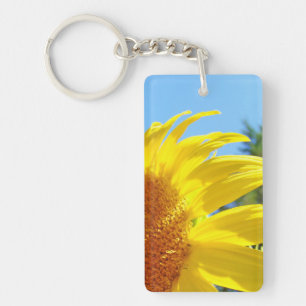 Llavero Cadenas de llaves de girasoles amarillos brillante
