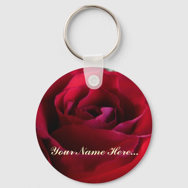 Llavero Cadenas de llaves Rosa Personalizado Regalos de ro (Anverso)