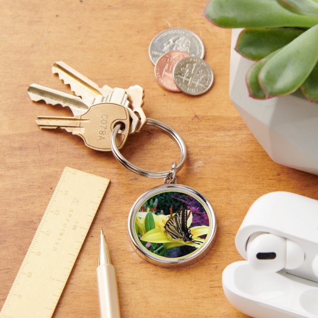 Llavero Cadenas de teclas de la mariposa de la primavera d (Escritorio )