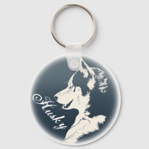 Llavero Cadenas de teclas de perro Husky Personalizado Cad