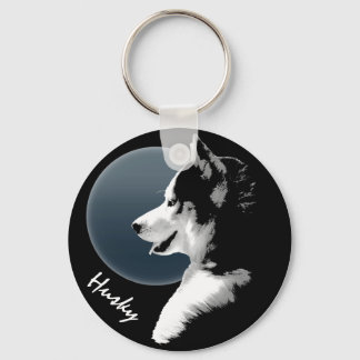 Llavero Cadenas de teclas de perro Husky Personalizado Cad