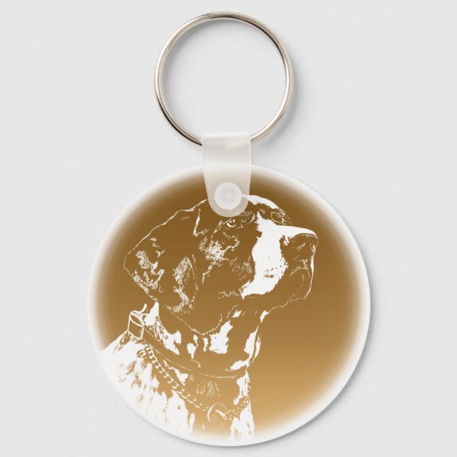 Llavero Cadenas de teclas de punteros para perros elegante (Anverso)