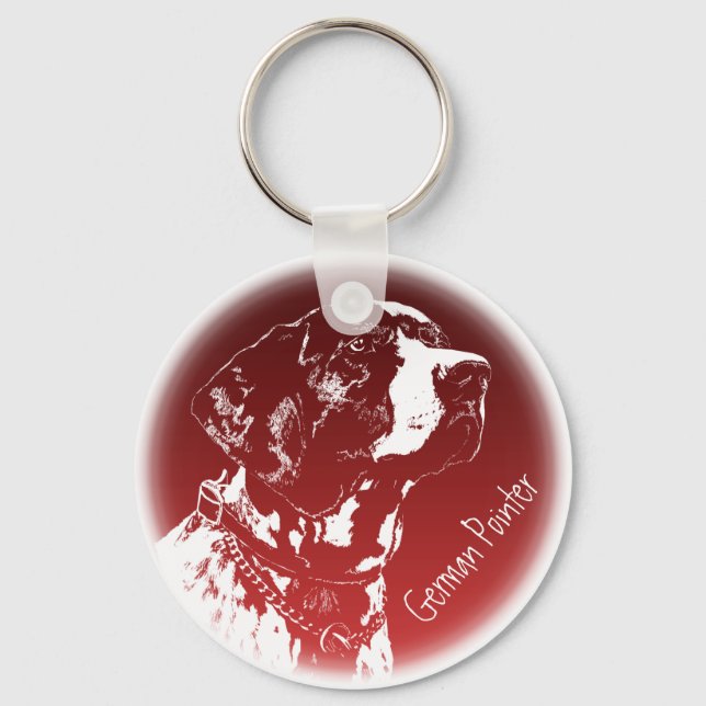 Llavero Cadenas de teclas de punteros para perros elegante (Anverso)