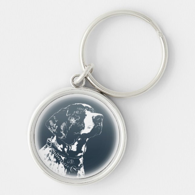 Llavero Cadenas de teclas de punteros para perros elegante (Frente)