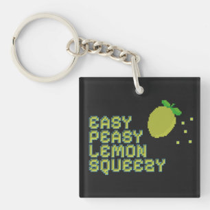Llavero Cadenita Acrílica Easy Peasy Lemon Squeezy