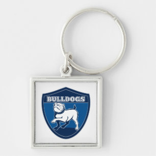 Llavero Cadenita con insignia de dibujos animados de Bulld