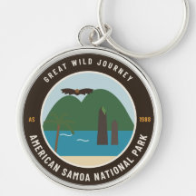 Cadenita con insignia del Parque Nacional de Samoa
