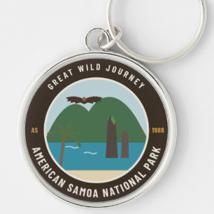 Llavero Cadenita con insignia del Parque Nacional de Samoa