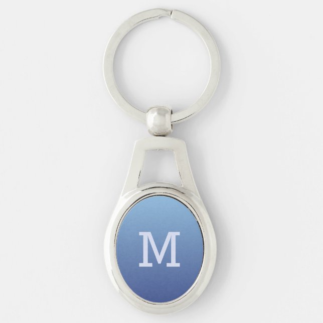 Llavero Cadenita con monograma personalizado de gradiente  (Anverso)