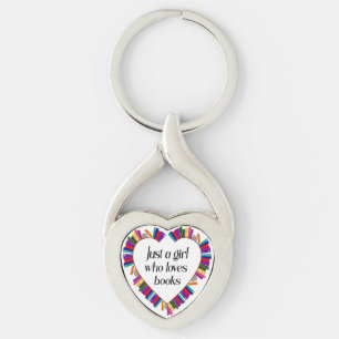 Llavero Cadenita de corazón para chica de libros