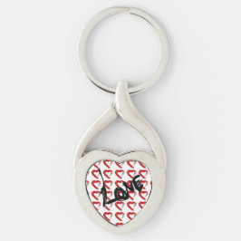 Llavero Cadenita de encanto de cremallera Love Hearts