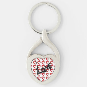 Llavero Cadenita de encanto de cremallera Love Hearts