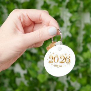 Llavero Cadenita de llaves Hola 2026 – Amuleto elegante de