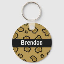 Cadenita Personalizada con Estampado de Leopardo