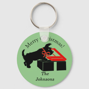 Llavero Cadenita personalizada de perro Scottie para Navid