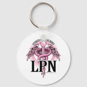 Llavero Caduceo ROSADO de LPN