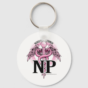 Llavero Caduceo ROSADO de NP