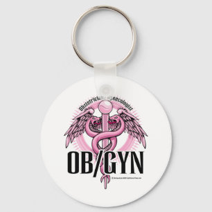 Llavero Caduceo ROSADO de OB/GYN