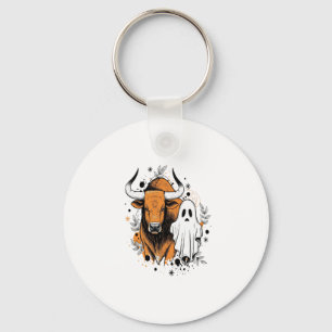Llavero Cae la vaca fresca de Halloween Highland