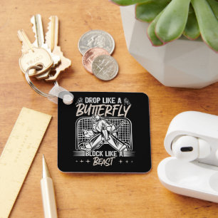 Llavero Caer como una mariposa como un portero