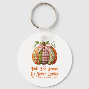 Llavero Caerse Por Jesús Él Nunca Deja Parche De Calabaza