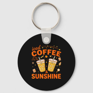Llavero Café con hielo sol estado de ánimo positivo bebida
