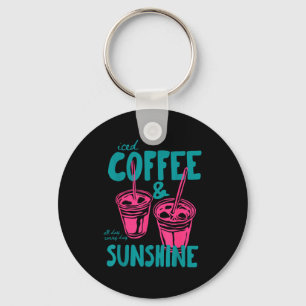 Llavero Café con hielo y vibraciones de verano soleado