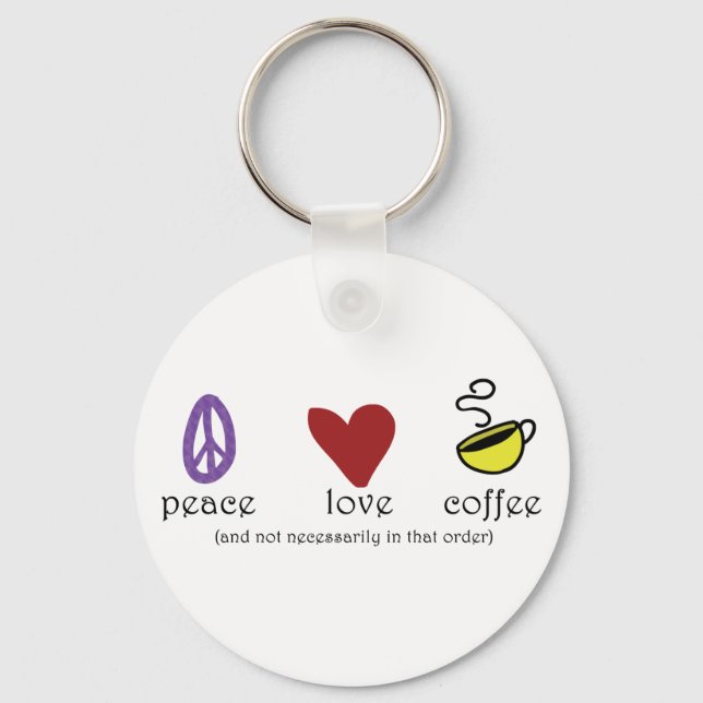 Llavero Café de amor por la paz (Anverso)
