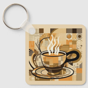 Llavero Café de texto personalizado