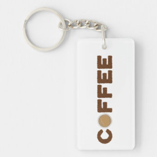 Llavero Café hecho de frijoles de café y bebidas