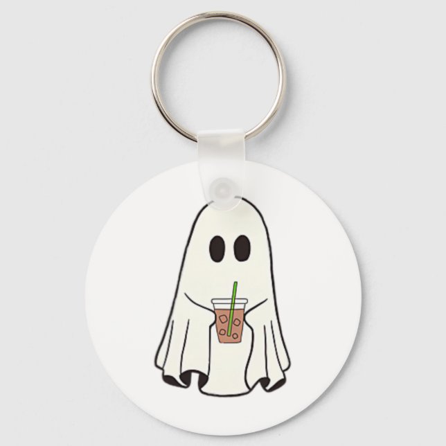 Llavero Café para beber fantasma Funny Cofón de disfraces  (Anverso)