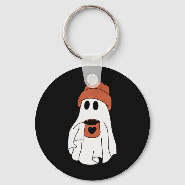 Llavero Café para beber fantasma Funny Cofón de disfraces  (Anverso)