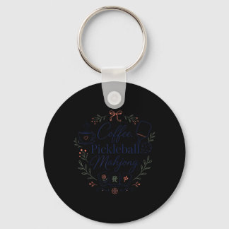 Llavero Café Pickleball Juego de Mahjong Mahj