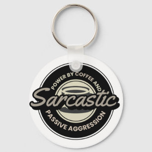 Llavero Café Sarcástico Potenciado por Café - Regalo Diver