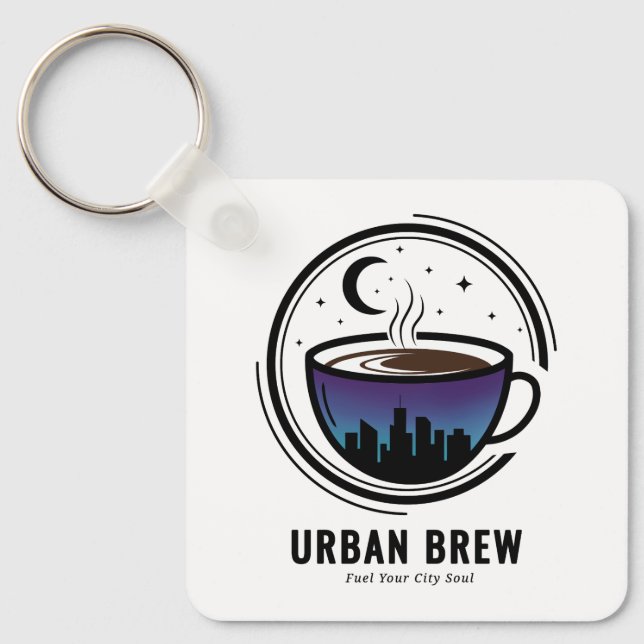 Llavero Café Urbano Ciudad Brew Skyline (Anverso)