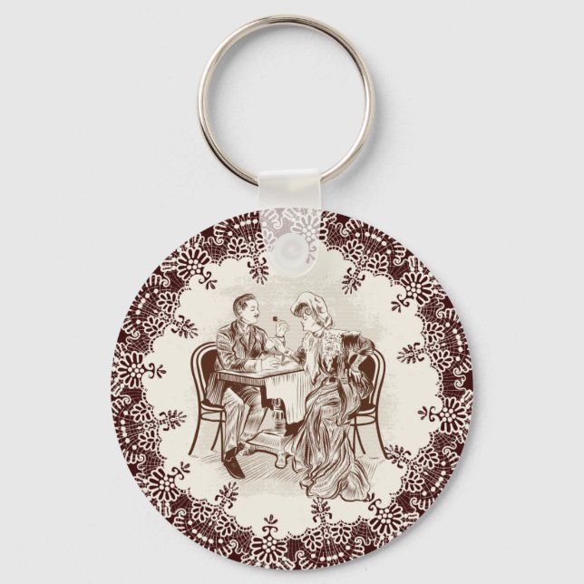 Llavero café y amor (Anverso)