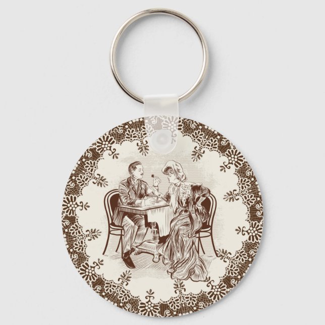 Llavero café y amor (Anverso)