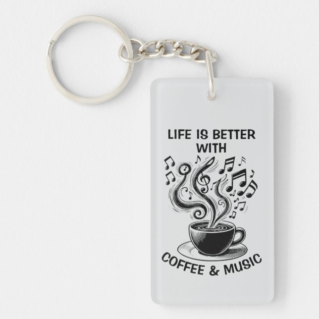 Llavero Café y música (Frente)