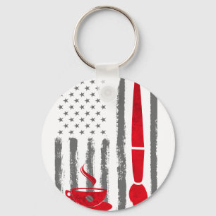 Llavero Café y Pintura - Bandera vintage de Estados Unidos