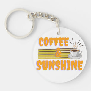 Llavero Café y Sol – Vibraciones Positivas por la Mañana