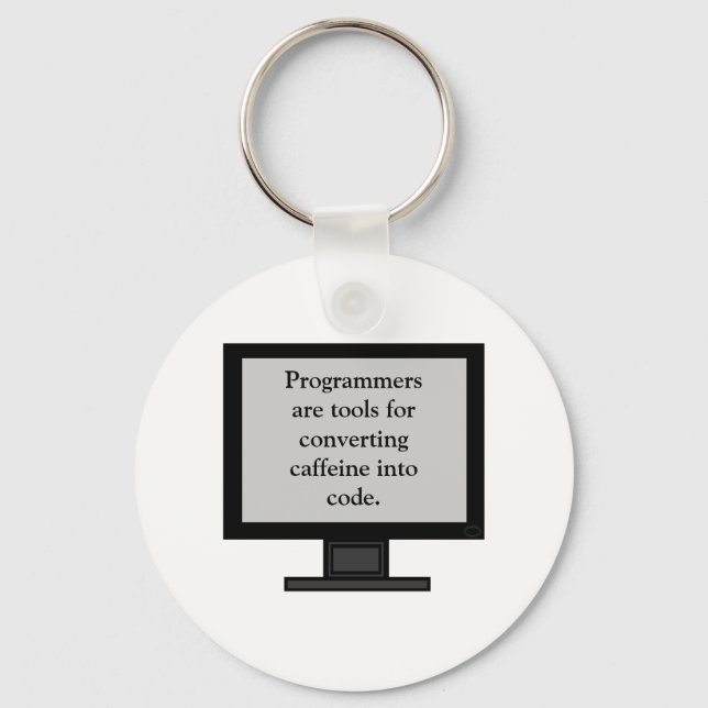 Llavero Cafeína en la cadena de claves de código (Anverso)