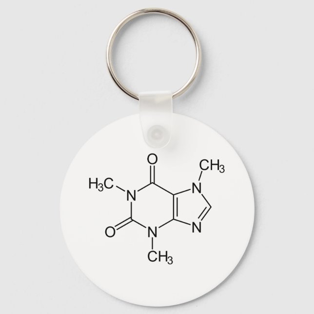 Llavero Cafeína Molécula Química Átomos de café (Anverso)